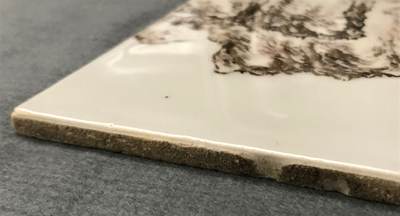 A large Chinese qianjiang cai landscape plaque, 20th C.